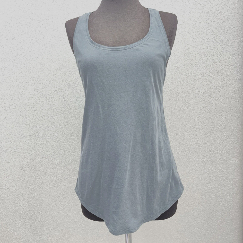 Lululemon Love Pleated Cotton Tank Women XS/S estimated Blue Scoop Racerback